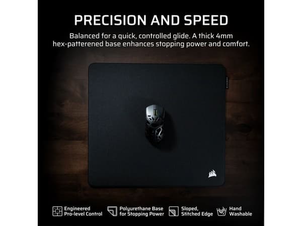 CORSAIR MM PRO Control - Musematte - esports tuned - medium - svart