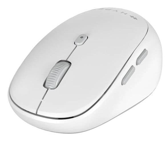 HYPER HS2100GL, Høyre hendt, Bluetooth, 2400 DPI, Grå, Hvit