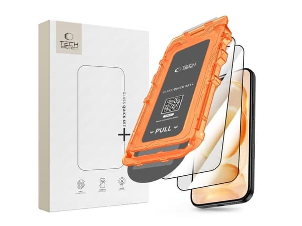 Tech-Protect SZKLO HARTOWANE TECH-PROTECT QUICK SET+ 2-PACK IPHONE 17 PRO / 18 PRO BLACK