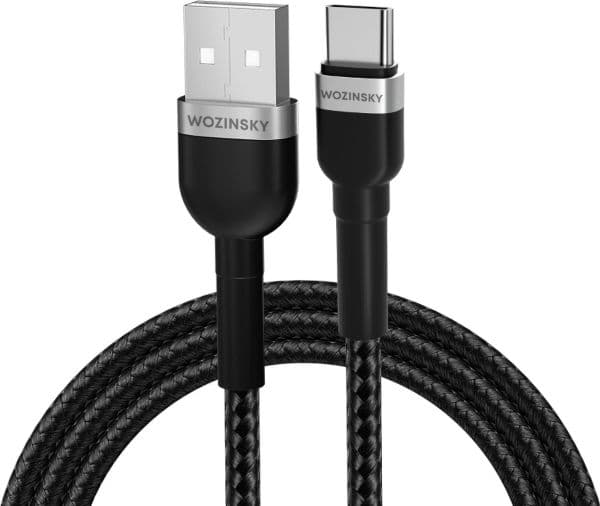 USB-kabel Wozinsky USB-A til USB-C 2 m svart (5907769308727)