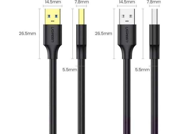 USB 3.0 A-A-kabel UGREEN 3m (svart)