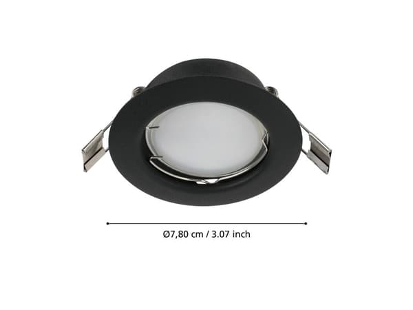 EGLO PENETO INDBYG. sett Ø78 3x2,8W sort
