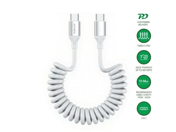 4smarts 541601, 1,35 m, USB C, USB C, 0,48 Gbit/s, Hvit