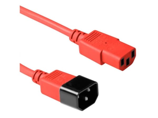 ACT Powercord C13 - C14 red 5 m