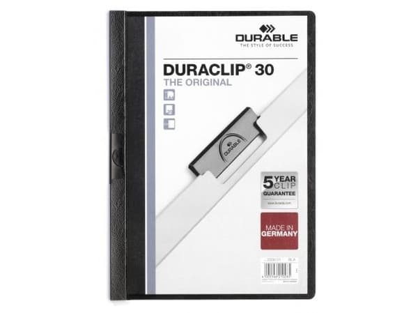 Universalmappe Durable Duraclip, 30 ark, lajitelma, A4