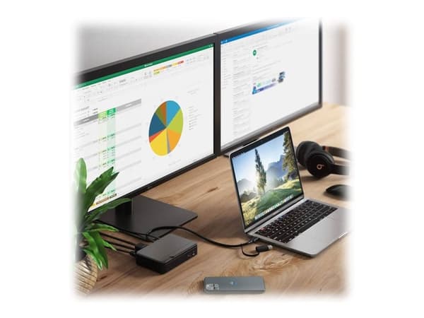 ALOGIC Universal Twin HD - Dockningsstation - USB-C - 2 x HDMI - 1GbE