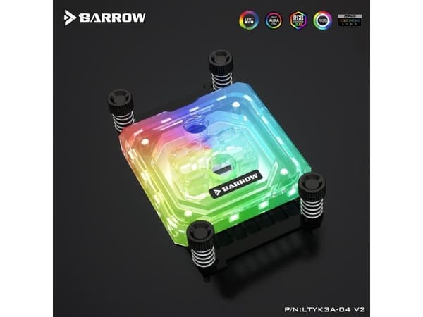 Barrow AMD CPU vattenkylare RGB, akryl - vit