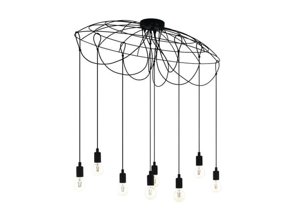 EGLO HOGSMILL långbord 8L E27 svart