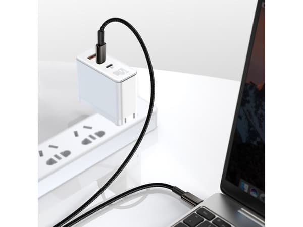 Baseus 6953156232068, 2 m, USB C, USB C, USB 2.0, 480 Mbit/s, Svart