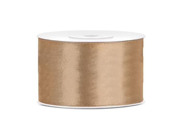 Lys guld satinbånd 38 mm