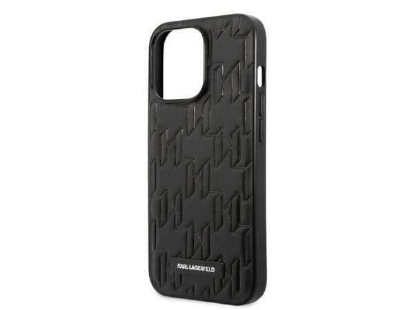 Karl Lagerfeld monogram plaque deksel til iPhone 13 Pro Max - svart
