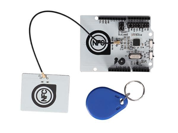 Whadda WPSH211, NFC/RFID controller shield, Sort, Hvit, 3.3 - 5.5 V, 69 mm, 54 mm, 24 mm
