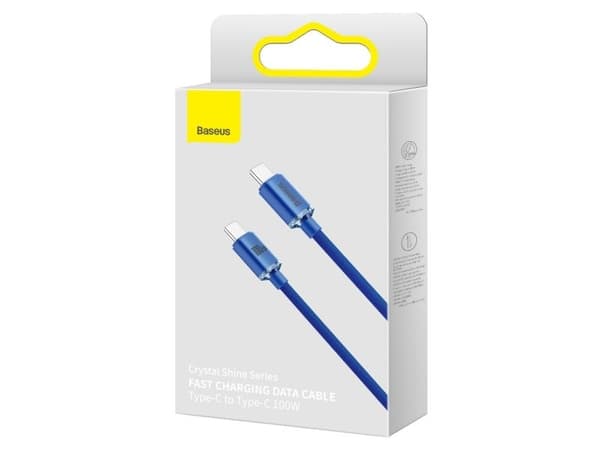 Baseus CAJY000703 USB-C til USB-C PD-kabel 100W 480Mb/s 2m - blå