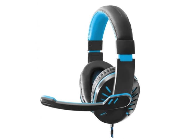 Crow gaming-headset med mikrofon, blå