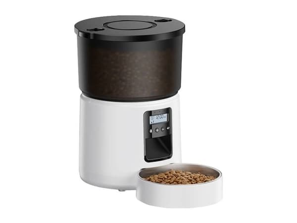 Rojeco 3L automatisk matningsdispenser, knappversion (vit)