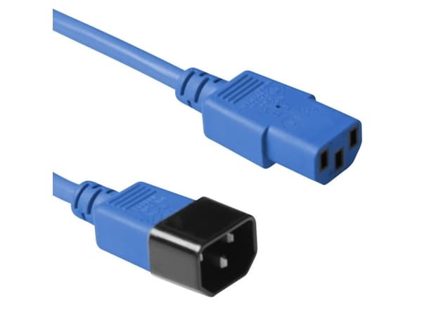 Advanced Cable Technology C13 till C14 kabel 3,00 m blå strömkabel (AK5111)