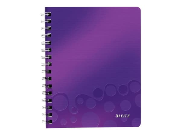 Notesblok Leitz WOW PP A5 linjeret 80 gram 80 ark Lilla - (6 stk.)