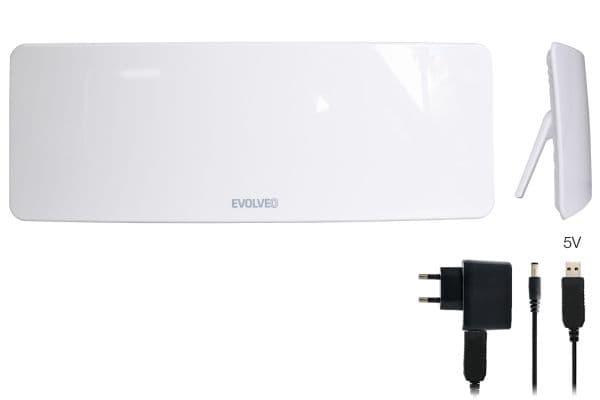 Evolveo Xany 1 LTE, Innendørs, Hvit, 0,15 m, 50 dB, DVB-T, DVB-T2, UHF, VHF