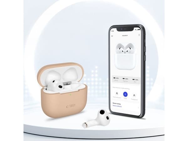 Tech-Protect silikondeksel til Apple AirPods 4 - Svart