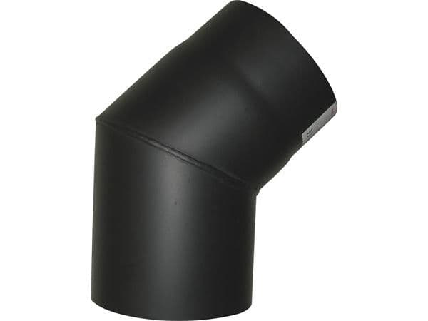 130 mm Metalbestos Sorte røgrør knærør 45°