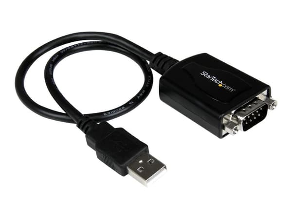 Startech 1 ft USB to RS232 Serial DB9 Adapter Cable with COM Retention - Seriell adapter - USB - RS-232 - svart