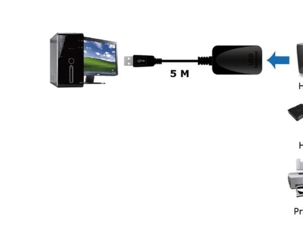 ROLINE USB 3.0 Active Repeater, 5 m, USB A, USB A, Sort