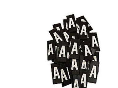 Triarca skylt/bricka - - bricka 1/8 ''A'' vit