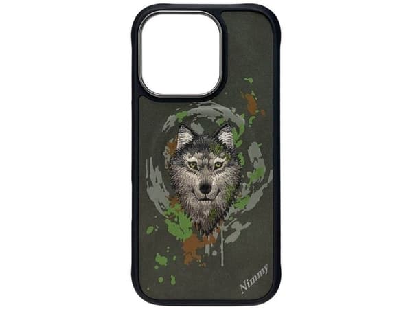 Nimmy Wolf tapauksessa iPhone 16 Pro Max tummanharmaa