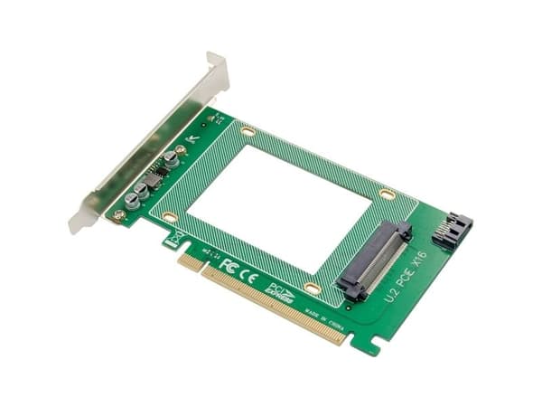 InLine-grensesnittkort PCIe x16 til U.2 NVMe SFF-8639 internt (76619J)