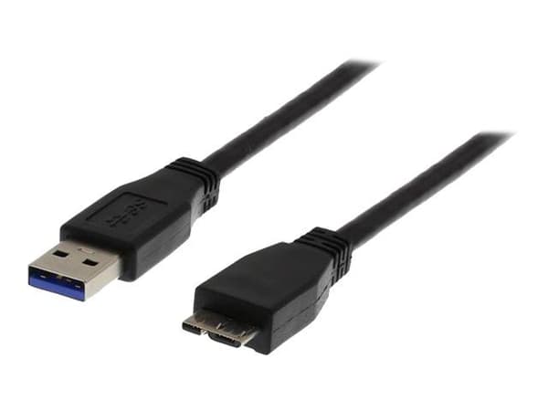 DELTACO USB3-010S - USB-kabel - Micro-USB Type B (hann) til USB-type A (hann) - USB 3.0 - 1 m - svart
