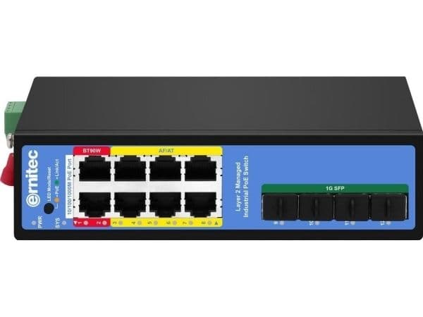 Switch Ernitec 12-port 1000Mbps Industrial
