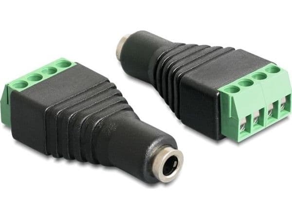 DeLOCK 65457, 3.5mm, 4pin, Musta, Vihreä