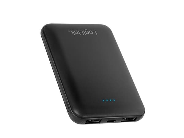 LogiLink PA0202, 5000 mAh, Lithium Polymer (LiPo), 10 W, Sort
