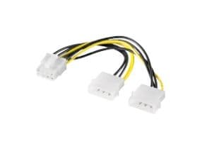 M-CAB - Strømadapter - 4-pin intern strøm (hann) til 8-pins PCIe-strøm (hann)