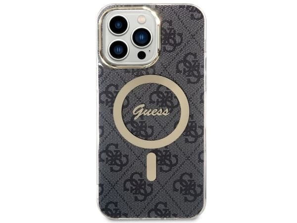 Guess 4G IML MagSafe Compatible Case for iPhone 14 Pro Max Black
