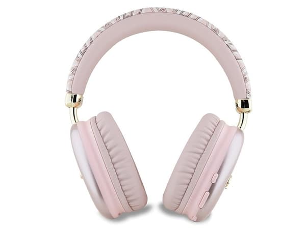 Guess GCube Metallic Script Logo-hodetelefoner - Pink