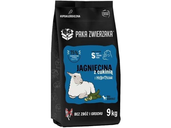 PAKA ZWIERZAKA lamm med zucchini S - torrfoder till hundar - 9 kg