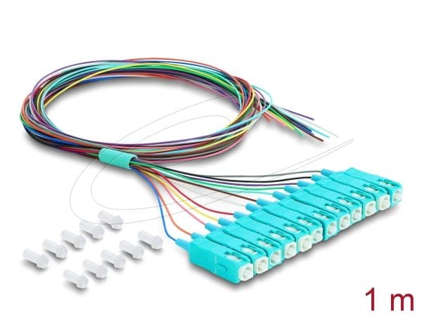 DeLOCK 91048, 1 m, 12x SC, Pigtail