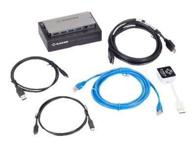 Black Box USB-C Docking Station DisplayPort Bundle - Dokkingstasjon - USB-C - HDMI - 1GbE