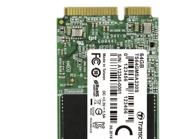 Transcend 230S - SSD - 64 GB - intern - mSATA - SATA 6Gb/s