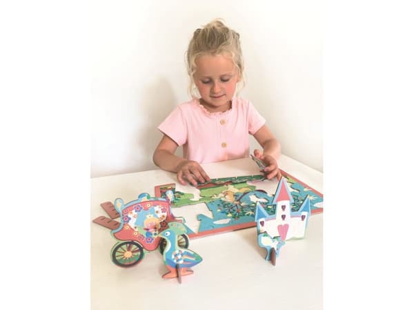 Puzzle 2in1 2D and 3D scenery Princess