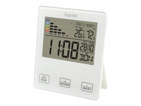 Hama TH-10 - Termohygrometer - digital - hvit