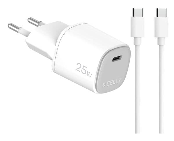 USB-laddare GaN 1 x USB-C PD 25W + USB-C-kabel