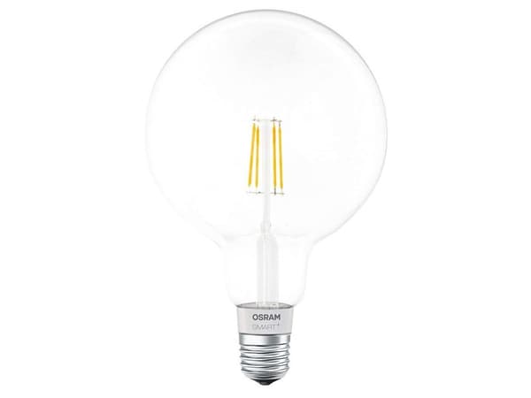 Osram Smart + Filament Globe, Älylamppu, Bluetooth, LED, E27, Lämmin valkoinen, 2700 K
