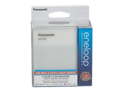 Panasonic eneloop BQ-CC87 - 1.25 - 6 timmars batteriladdare - (för 2/4xAA/AAA)