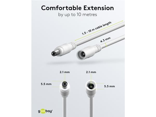 Goobay 76675, 3 m, DC, DC, DC, 5 - 24 V