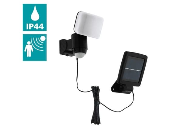 EGLO CASABAS solcelle vegglampe - sort med sensor