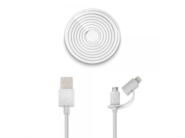 Usbepower DUO-kabel - vit