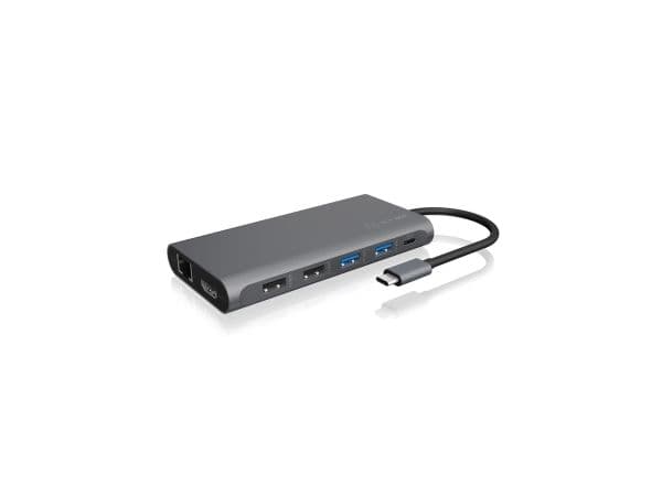ICY BOX IB-DK4050-CPD - Dockningsstation - USB-C - HDMI, DP - 1GbE