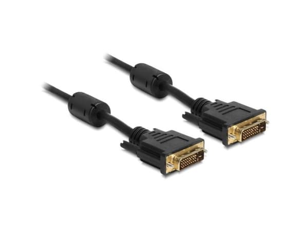 Delock - DVI-kabel - DVI-D (hann) til DVI-D (hann) - 2 m - svart